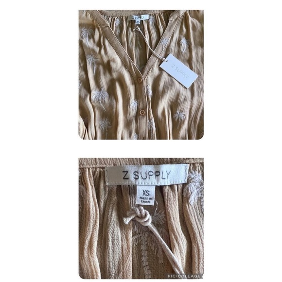 Z Supply Women’s easy to love palm tree dress size xsmall new with tags - Picture 7 of 16